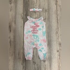 NBD Tie-Dye Jumpsuit with Headband